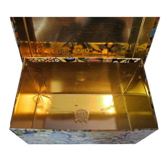 J Chein USA Recipe Box Tin Metal Vtg Cooking Recipes Mod Retro Flowers Floral - Picture 4 of 13